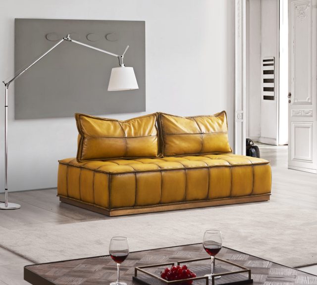 Угловой диван Martini Yellow Leather