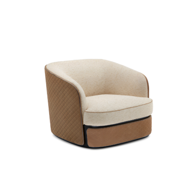 Кресло с отделкой из кожи Tideus в стиле лофт, модерн, индастриал