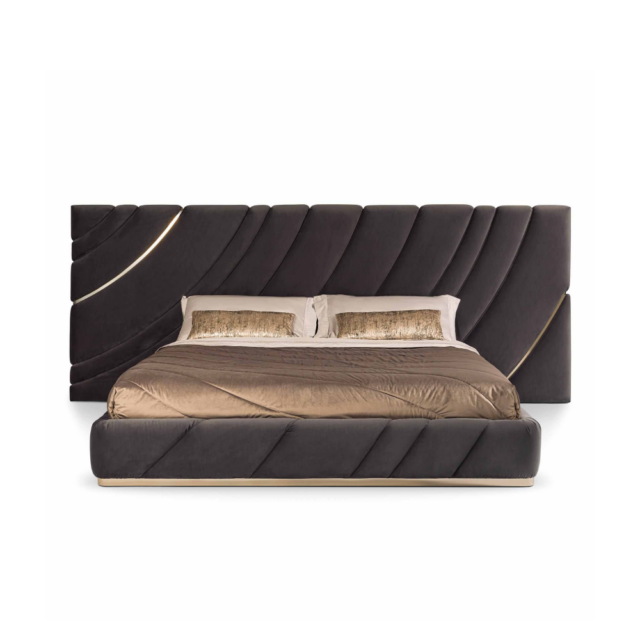 Кровать с декоративными элементами из металла Riville в стиле лофт, модерн, индастриал