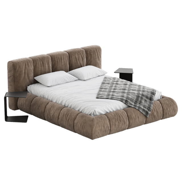 Двуспальная кровать Jemgate с мягким изголовьем