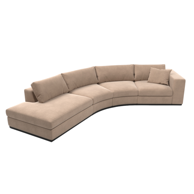 Полукруглый четырехместный диван CRYPT в стиле лофт, модерн, индастриал