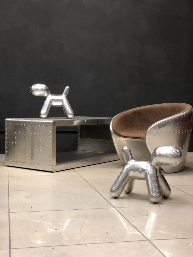 Декоративная фигура Aluminum Dog Interior Decor