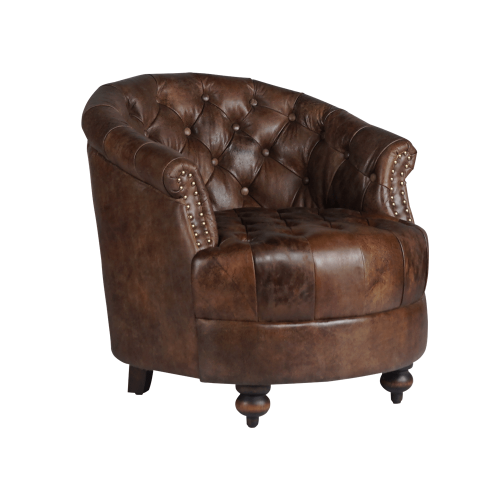 Кресло Comfort Dark Leather and Wood