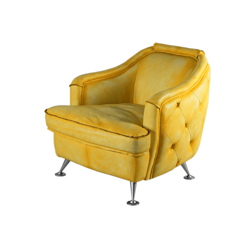 Кресло Siesta Shabby Yellow Leather