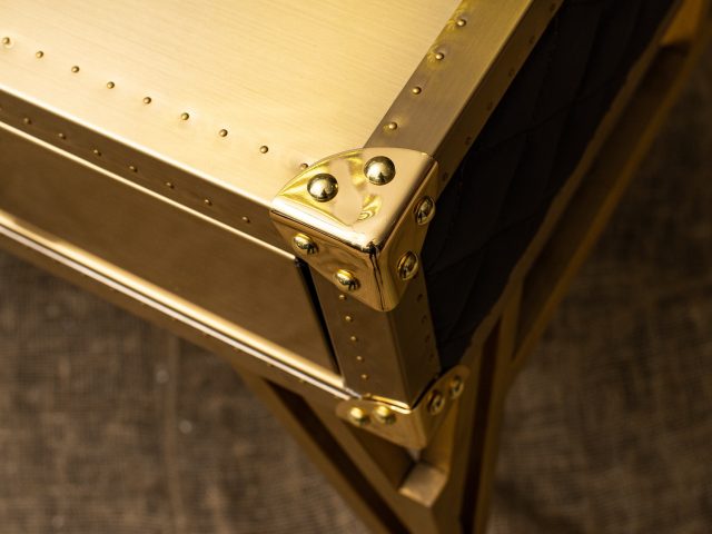 Консольный стол Gothic Brass Golden Steel в стиле лофт
