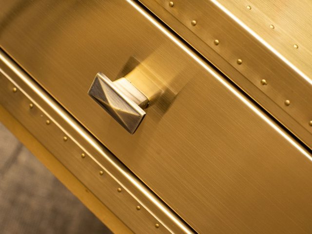 Консольный стол Gothic Brass Golden Steel в стиле лофт