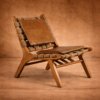 Кресло для отдыха Bench Leather and Fabric — фронт