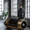 Двухместный диван Aircraft Turbine Black — в интерьере