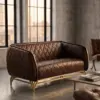 Двухместный диван Diplomat, Black Leather — 45°