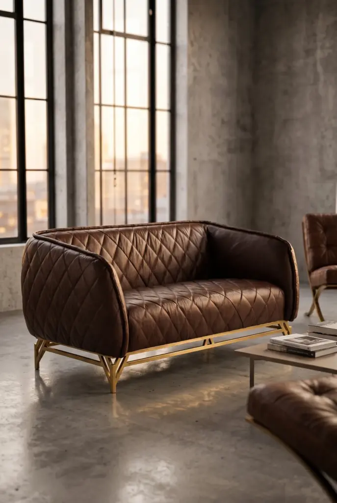 Двухместный диван Diplomat, Black Leather