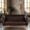 Двухместный диван Diplomat, Black Leather — фронт