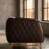 Двухместный диван Diplomat, Black Leather — профиль