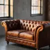 Двухместный диван Milan Quilted Leather — 45°