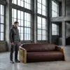 Двухместный диван Take-off Brass Wide 2 Seat — в интерьере