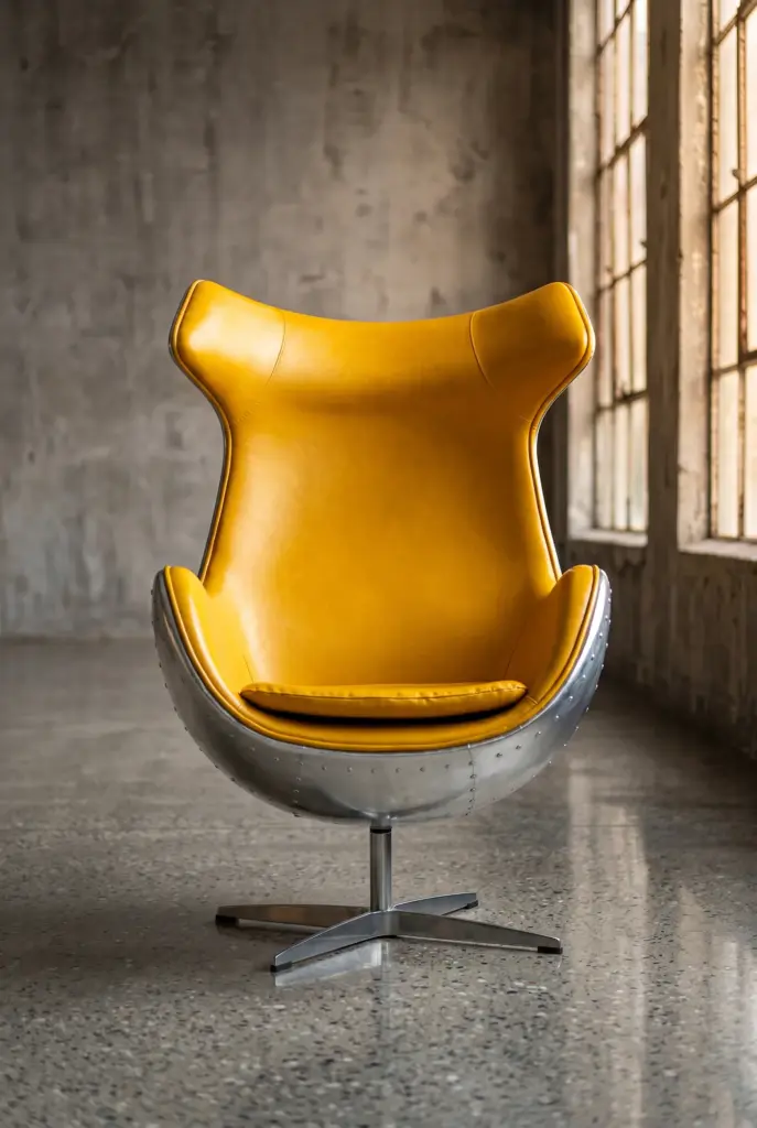 Кресло Aviator Wide Egg Yellow