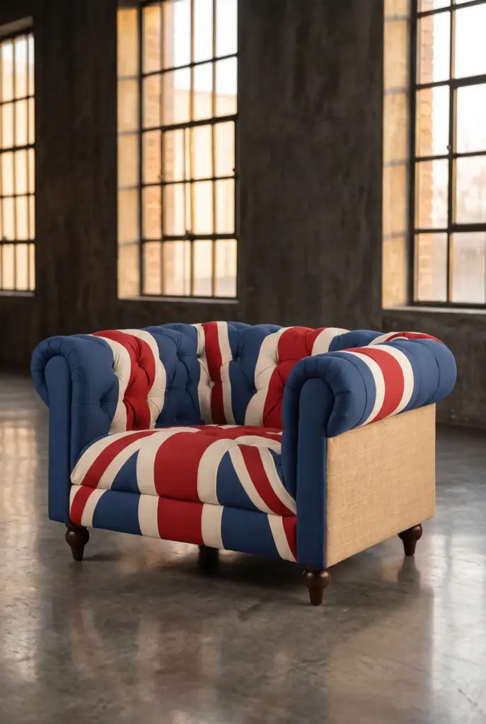 Кресло Britain Flag Fabric Seat
