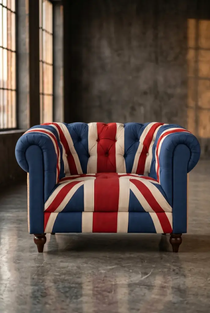 Кресло Britain Flag Fabric Seat