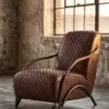 Кресло Bruno, Quilted Leather and Metal — 45°