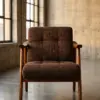 Кресло Chocolate Arm Chair Wood Frame — фронт