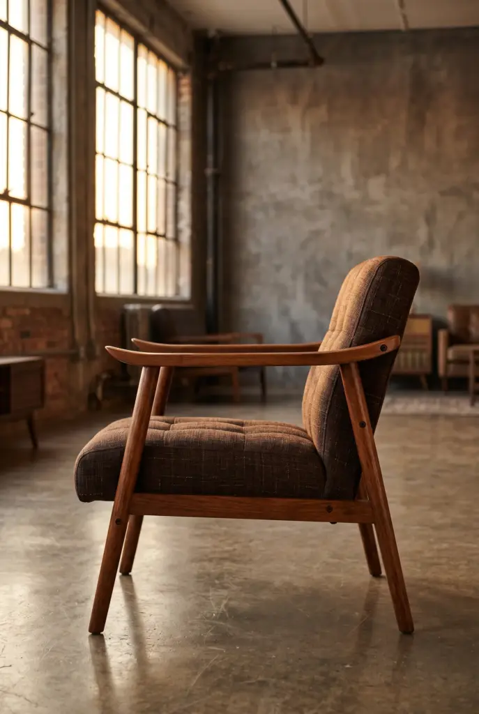 Кресло Chocolate Arm Chair Wood Frame