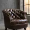 Кресло Comfort, Dark Leather and Wood — 45°