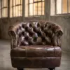 Кресло Comfort, Dark Leather and Wood — фронт