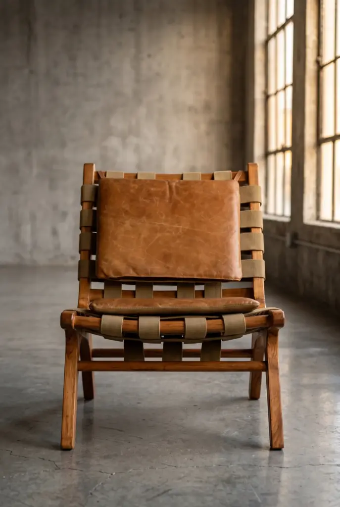 Кресло для отдыха Bench Leather and Fabric