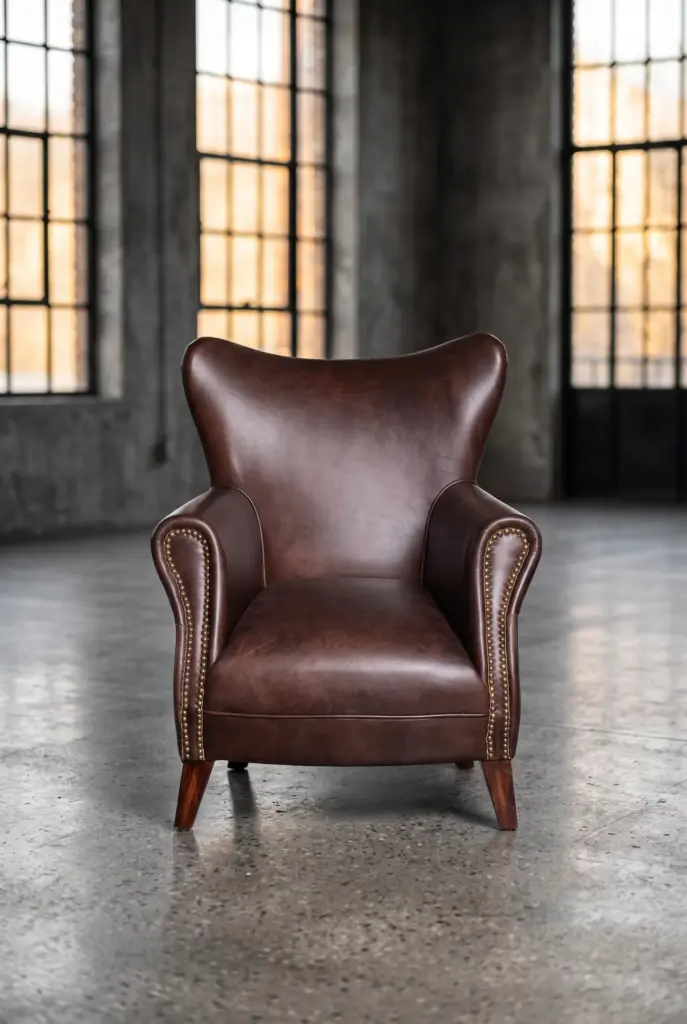 Кресло Intermezzo Dark Leather and Wood