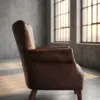 Кресло Intermezzo Dark Leather and Wood — профиль