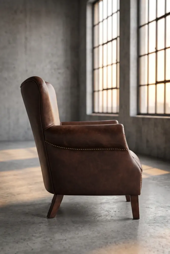 Кресло Intermezzo Dark Leather and Wood