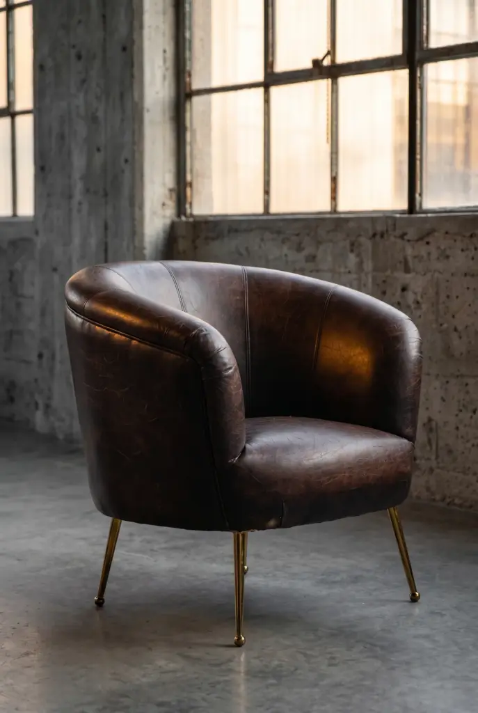 Кресло из натуральной кожи Grand Royale Armchair