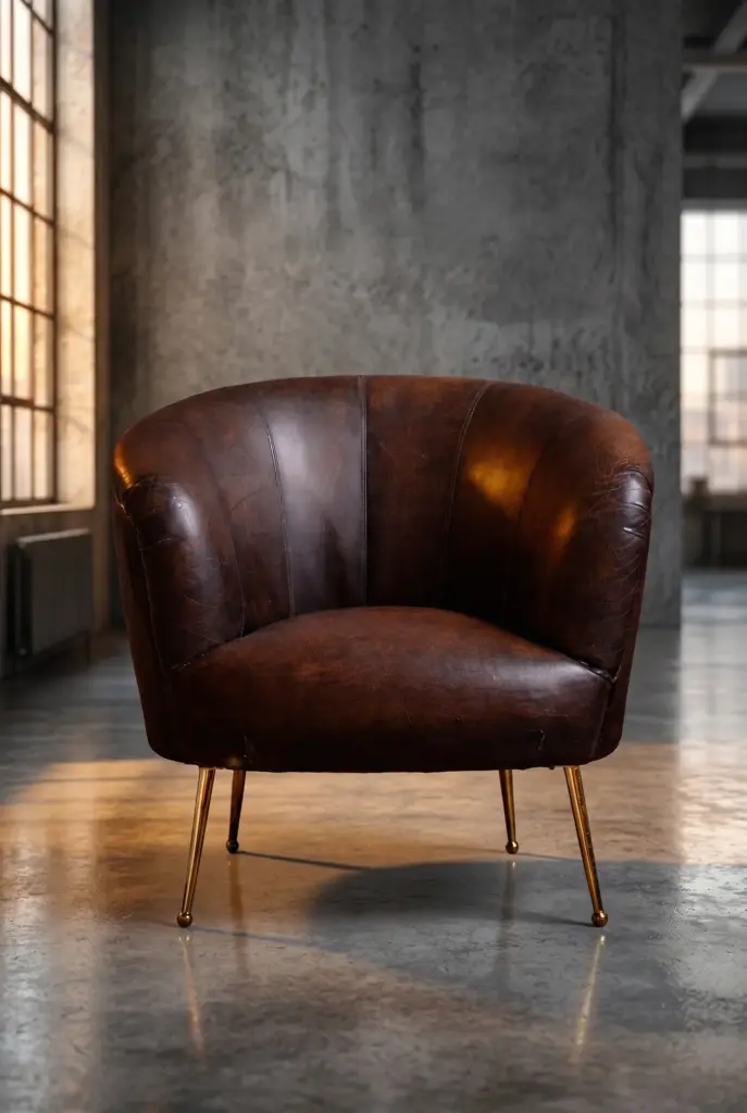 Кресло из натуральной кожи Grand Royale Armchair