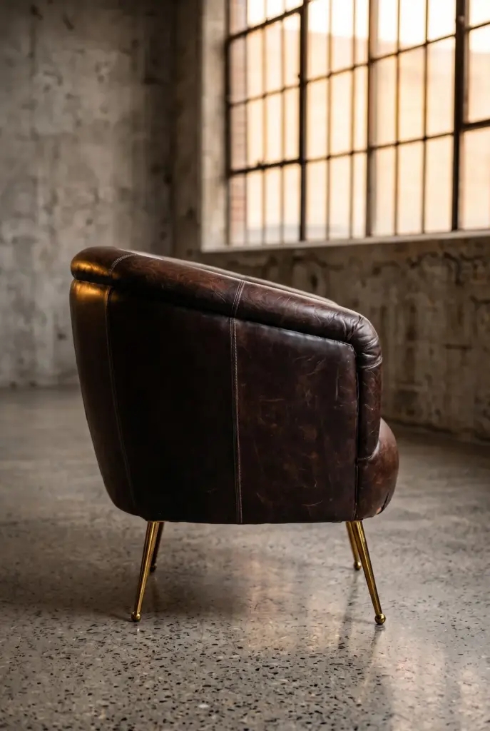 Кресло из натуральной кожи Grand Royale Armchair