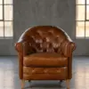 Кресло Oxford Quilted Leather 1 Seat — фронт