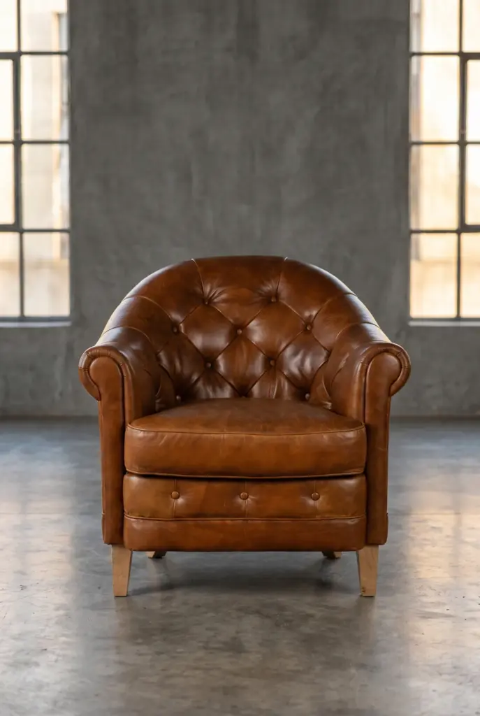 Кресло Oxford Quilted Leather 1 Seat
