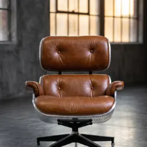 Кресло с оттоманкой Aviator Long Seat в стиле лофт — купить в OLD LOFT