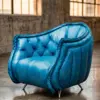 Кресло Siesta Blue, Shabby Leather — 45°