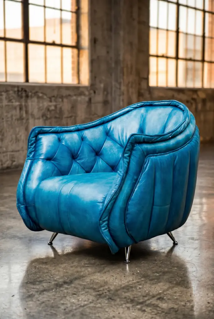 Кресло Siesta Blue, Shabby Leather