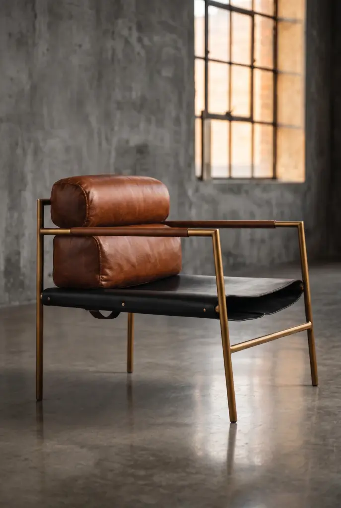 Кресло Straight Armchair Metal Base