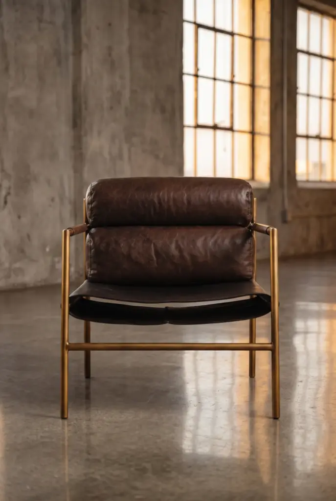 Кресло Straight Armchair Metal Base
