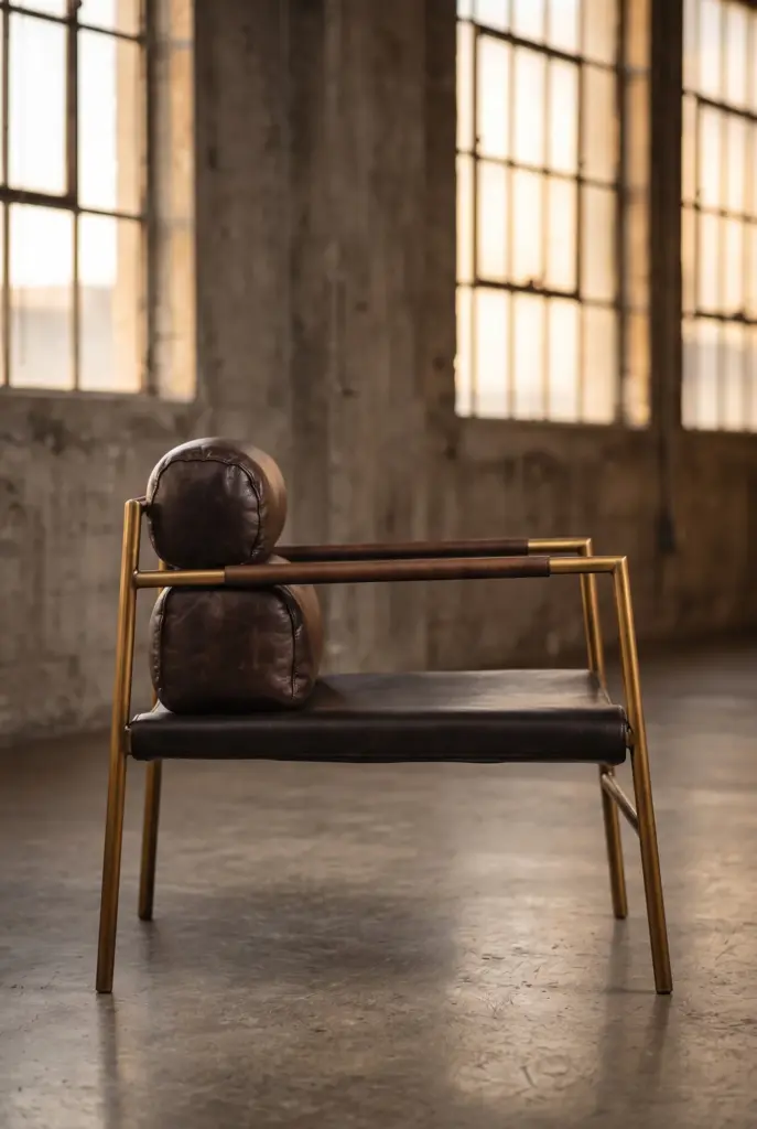 Кресло Straight Armchair Metal Base