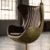Кресло-яйцо Brass Egg Rotating — 45°