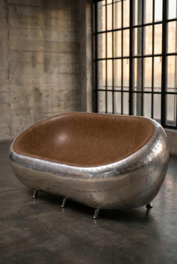Кушетка Tub Aviator, Aluminum Finish