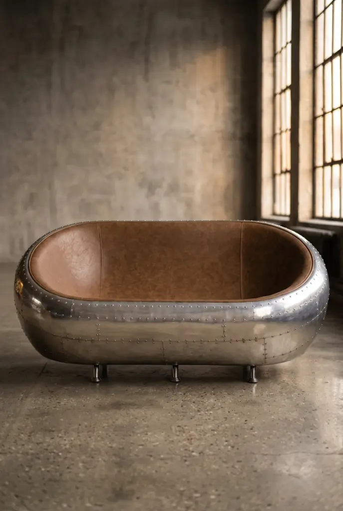 Кушетка Tub Aviator, Aluminum Finish