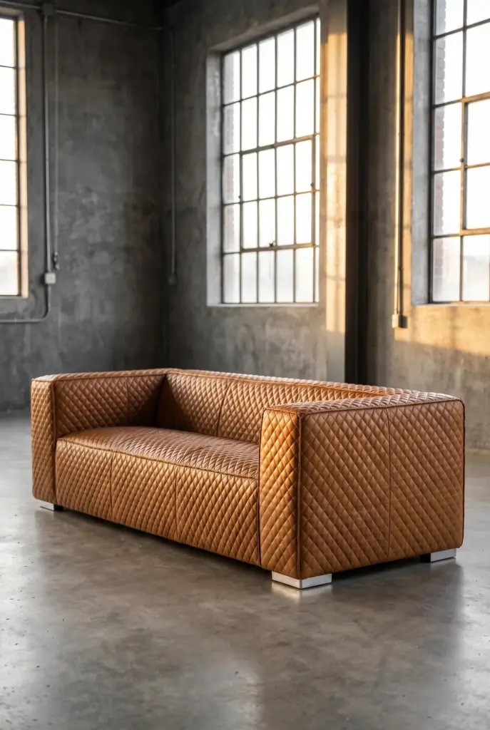 Трехместный диван Atlant, Quilted Leather