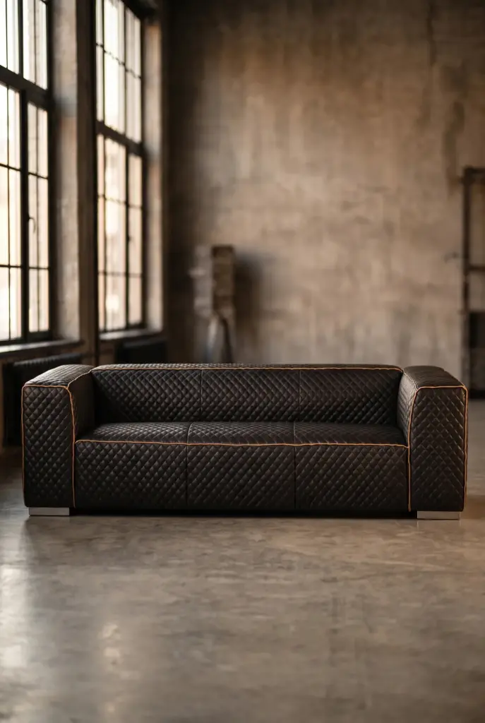 Трехместный диван Atlant, Quilted Leather