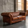 Трехместный диван Milan Brown 3 Seats — 45°
