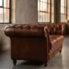 Трехместный диван Milan Brown 3 Seats — профиль