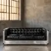 Трехместный диван Pilot Black, Aluminum — фронт