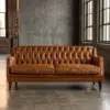 Трехместный диван Royal, Dark Leather — фронт